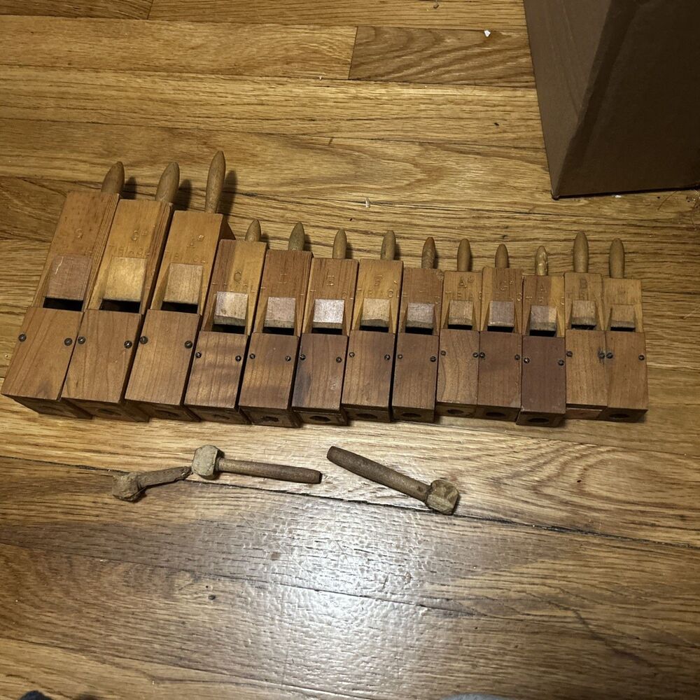 Wood Organ Pipes Lot 13pc Architectural Salvage Treble Steampunk Decor Tibia CL